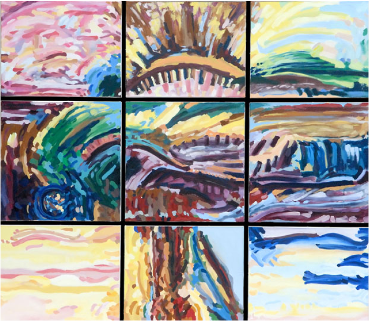 Walk With Me Deer Through Earth Air Water And Fire - Modern Art (969x650), Png Download