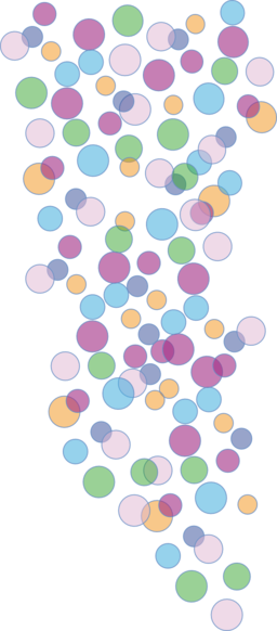 Colored Bubbles - Bubbles Colored Png (256x582), Png Download