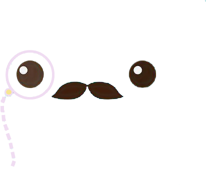 Mustache - Caritas Kawaii Con Mostacho (500x400), Png Download
