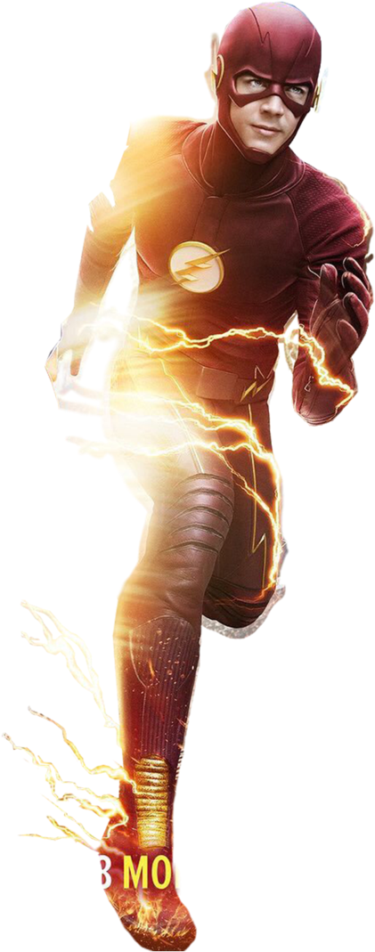 The Cw By Trickarrowdesigns - Cw The Flash Png (735x1088), Png Download