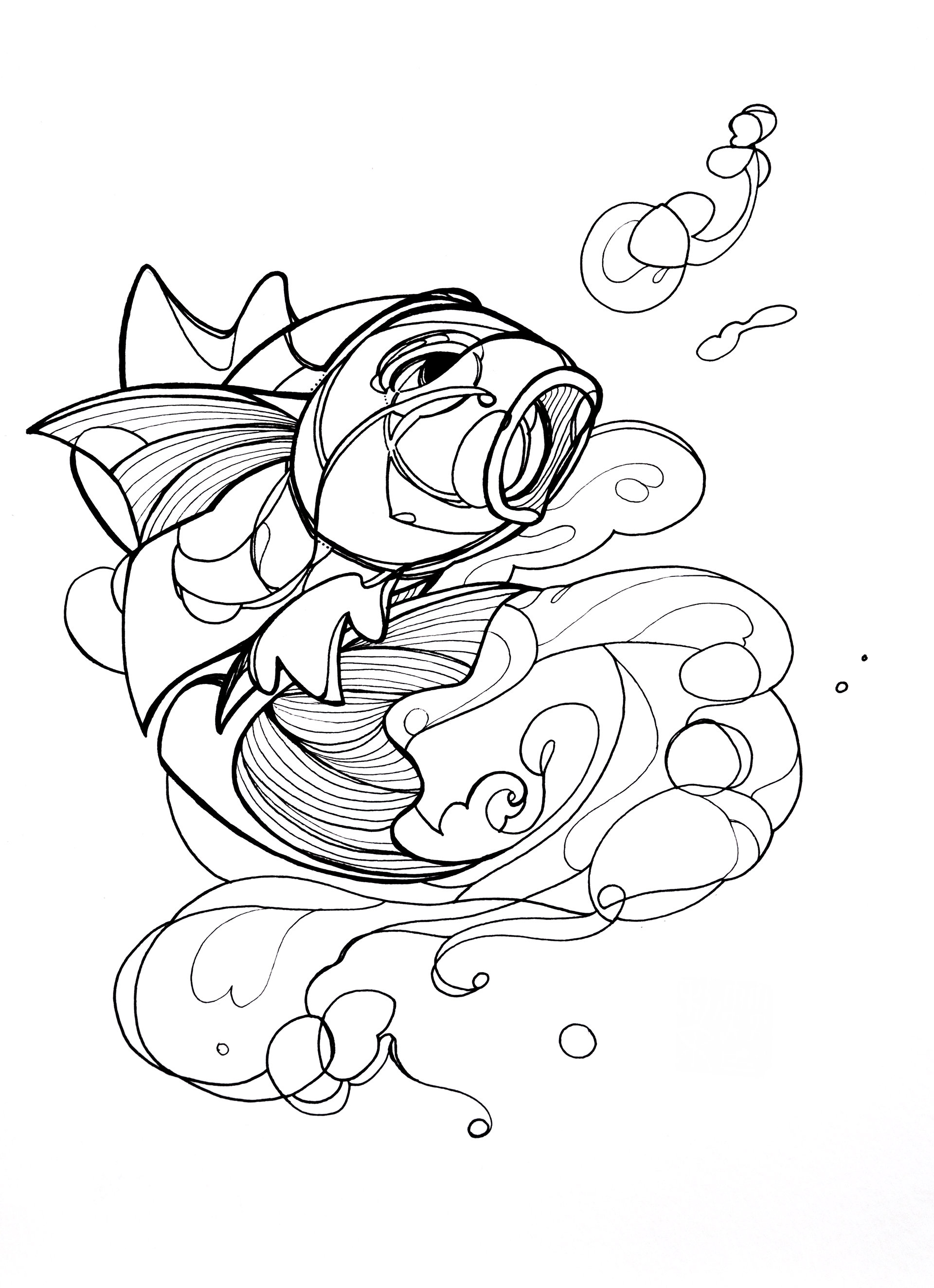 Interpretation Of Beloved Carp Pokemon - The Smurfs (1920x2646), Png Download