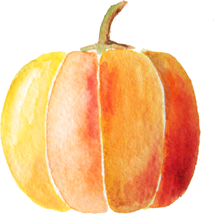 Pumpkin Spice Latte Transprent - Free Pumpkin Png Watercolor (700x699), Png Download
