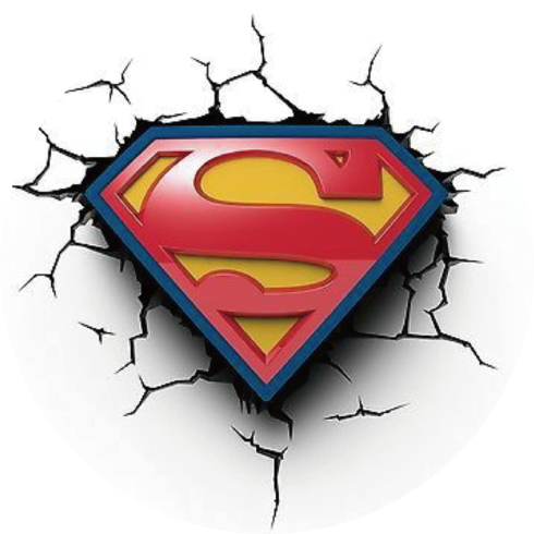 New Fashion Expanding Phone Holder Stand Pop Socket - 3d Deco Light Superman Logo (490x490), Png Download