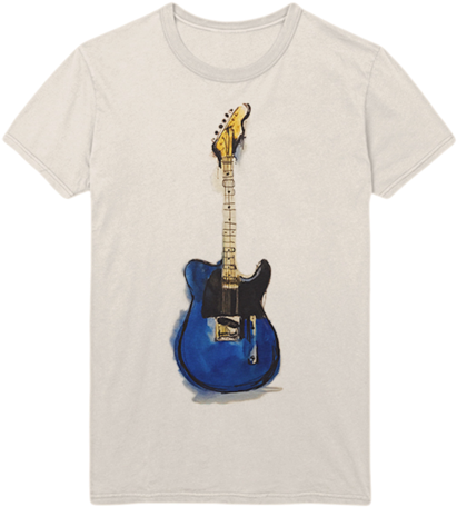 Zc Blue Tele Watercolor T-shirt - Electric Guitar (480x480), Png Download