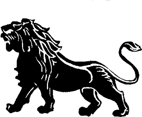 Image - Lion Png Black And White (524x436), Png Download