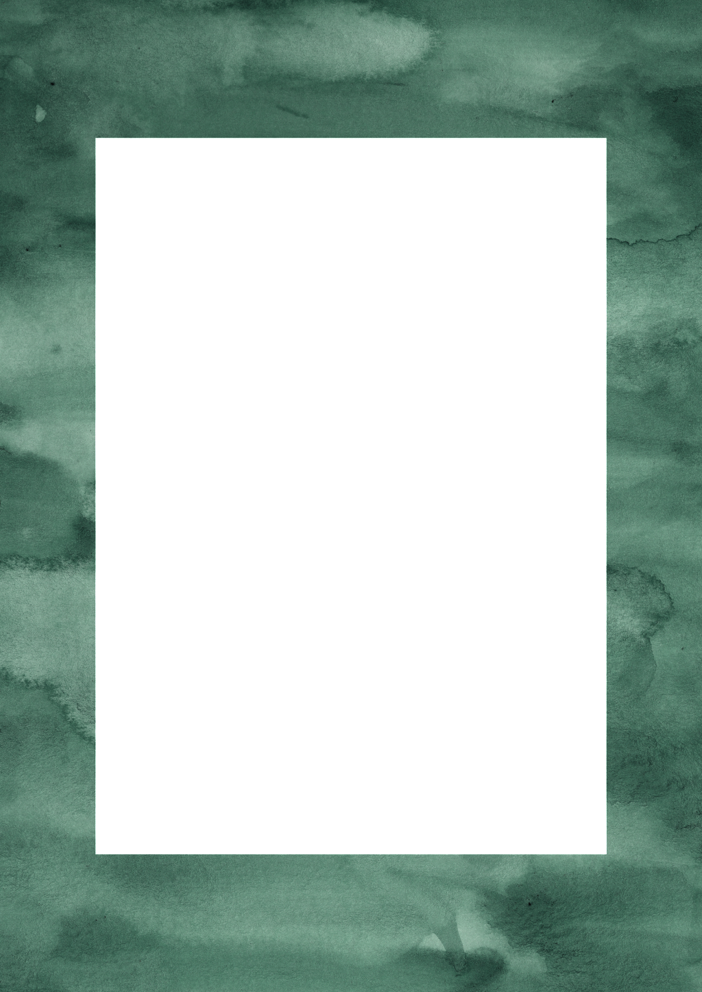 Green Watercolor Hand Painted Rendering Border Transparent - Watercolor Painting (1024x1447), Png Download