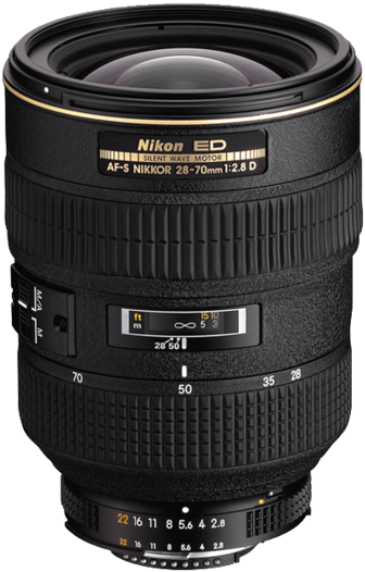Used Nikon Af S Nikkor 28 70mm F2 - Nikon Zoom-nikkor Zoom Lens - 28 Mm - 70 Mm - F/2.8 (510x600), Png Download