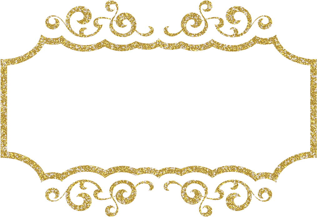 #free #scrapbook #craft #hobbies #hobby #embelishment - Gold Glitter Frames Png (1024x705), Png Download