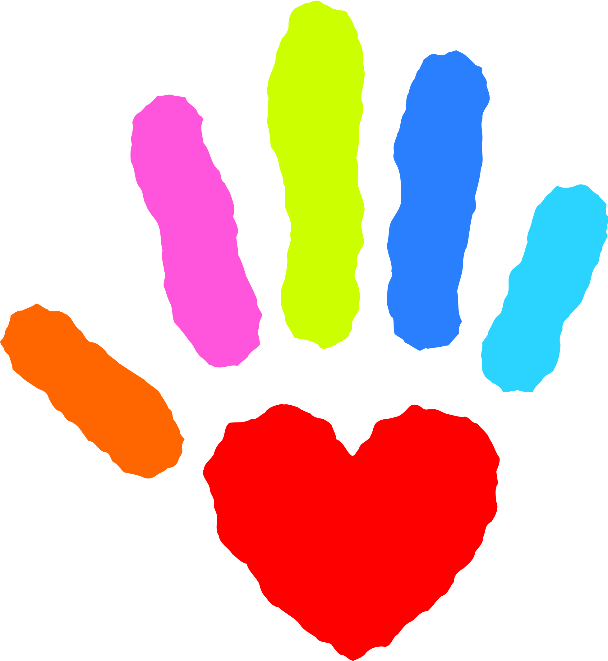 Clipart Royalty Free File Hand Nevit Fractalized Svg - Hearts And Hands Png (2000x2150), Png Download