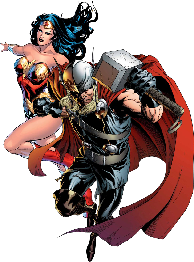 Thor-wonder Woman - Thor Vs Superman Meme (832x1127), Png Download