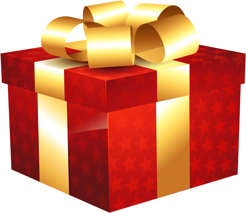 Free Png Red Gift With Stars Png Images Transparent - Wallpaper (850x738), Png Download