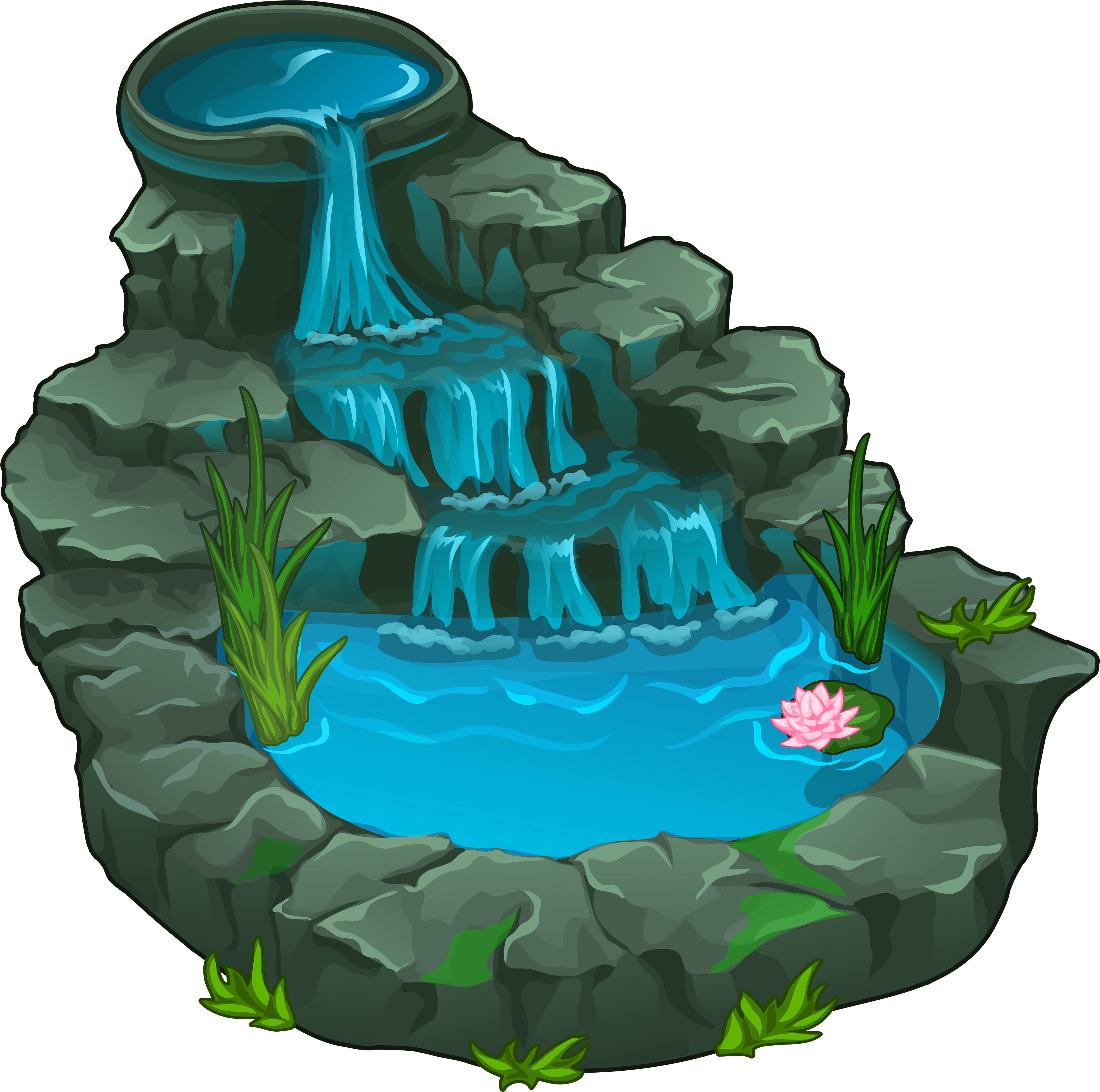Waterfall Png Clipart - Waterfall Clipart (4000x3954), Png Download