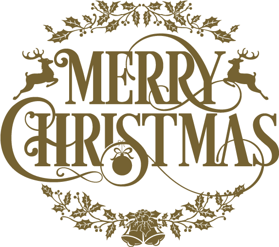 Merry Christmas Vintage Text Png Clip Art Library - Merry Christmas Deer Vinyl Sticker Decals Nursery Art (600x600), Png Download