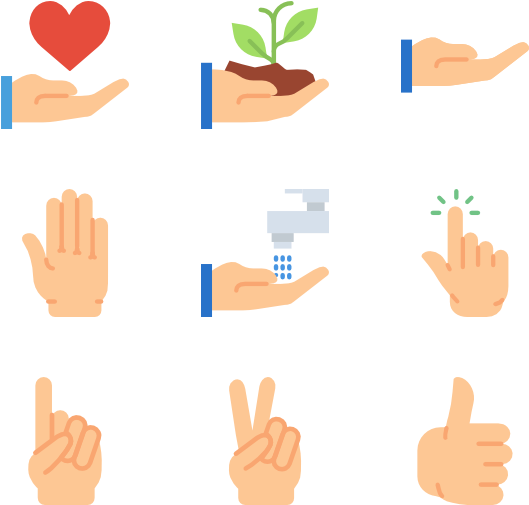 Hands Vector Flat Design - Portable Network Graphics (600x564), Png Download