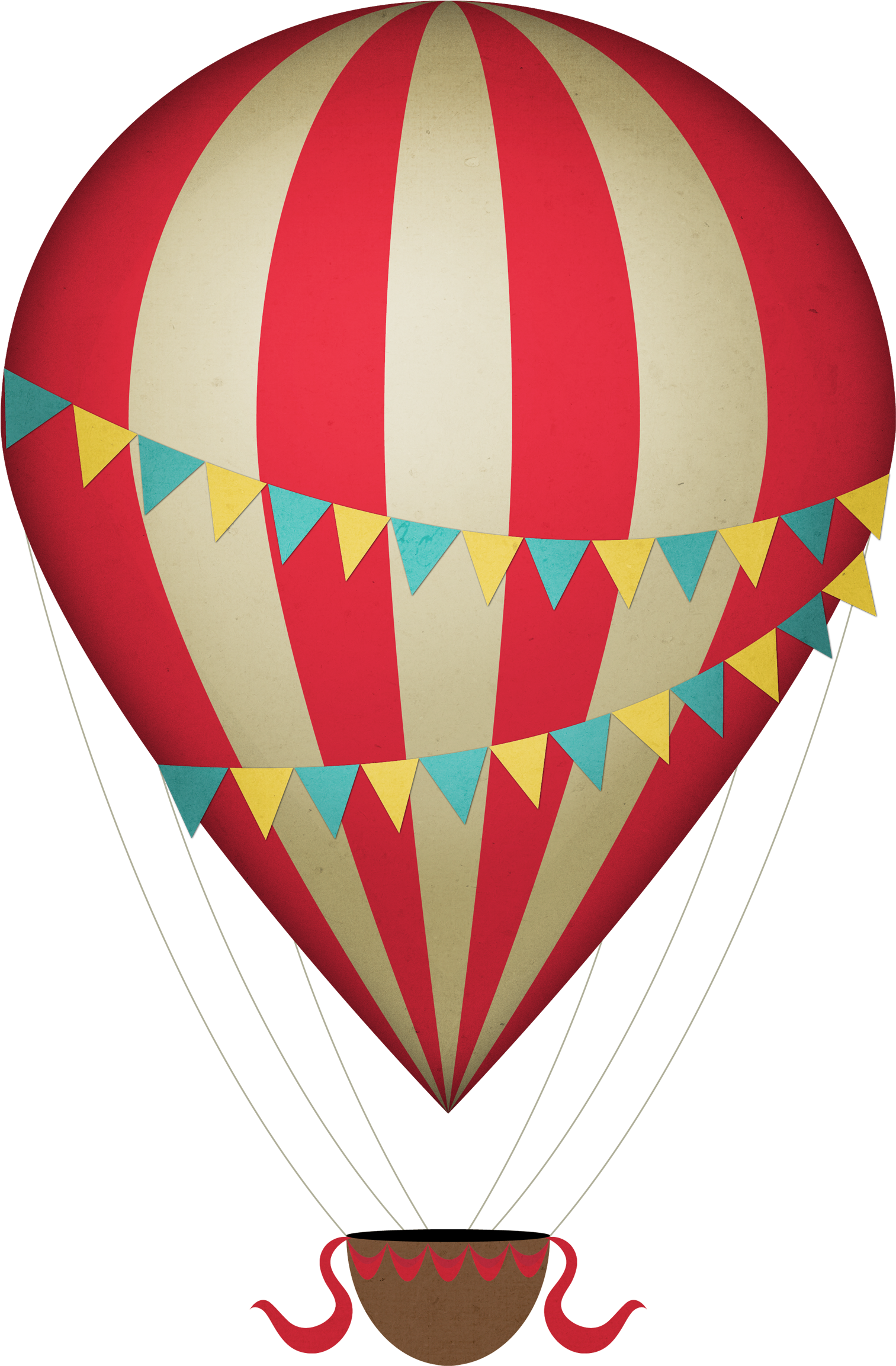Drawn Hot Air Balloon Transparent - Vintage Hot Air Balloon Clipart (1602x2400), Png Download