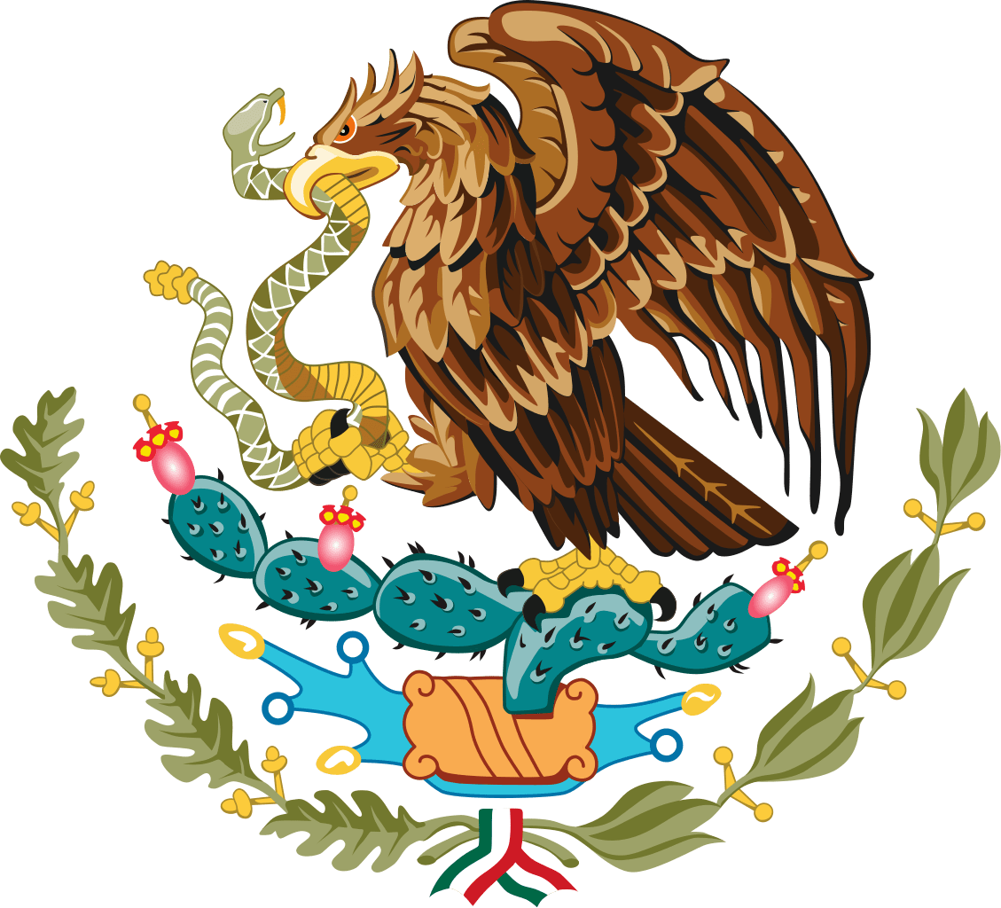 Mexican Flag Eagle Png Clip Free Stock - Mexico Flag Center (579x525), Png Download
