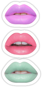 Tumblr Png Lips Clip Art Stock - Sticker Pastel (375x360), Png Download