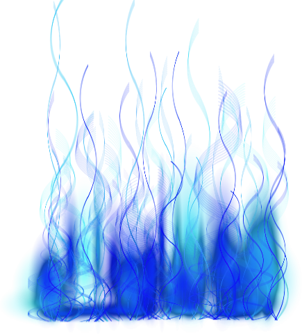 Blue Fire Png Image - Drawing (435x480), Png Download