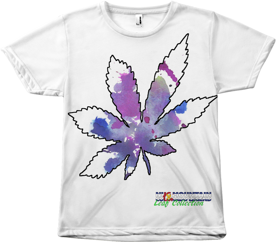 Purple Blue Watercolor Leaf - Nina Simone Tshirt (1024x1024), Png Download