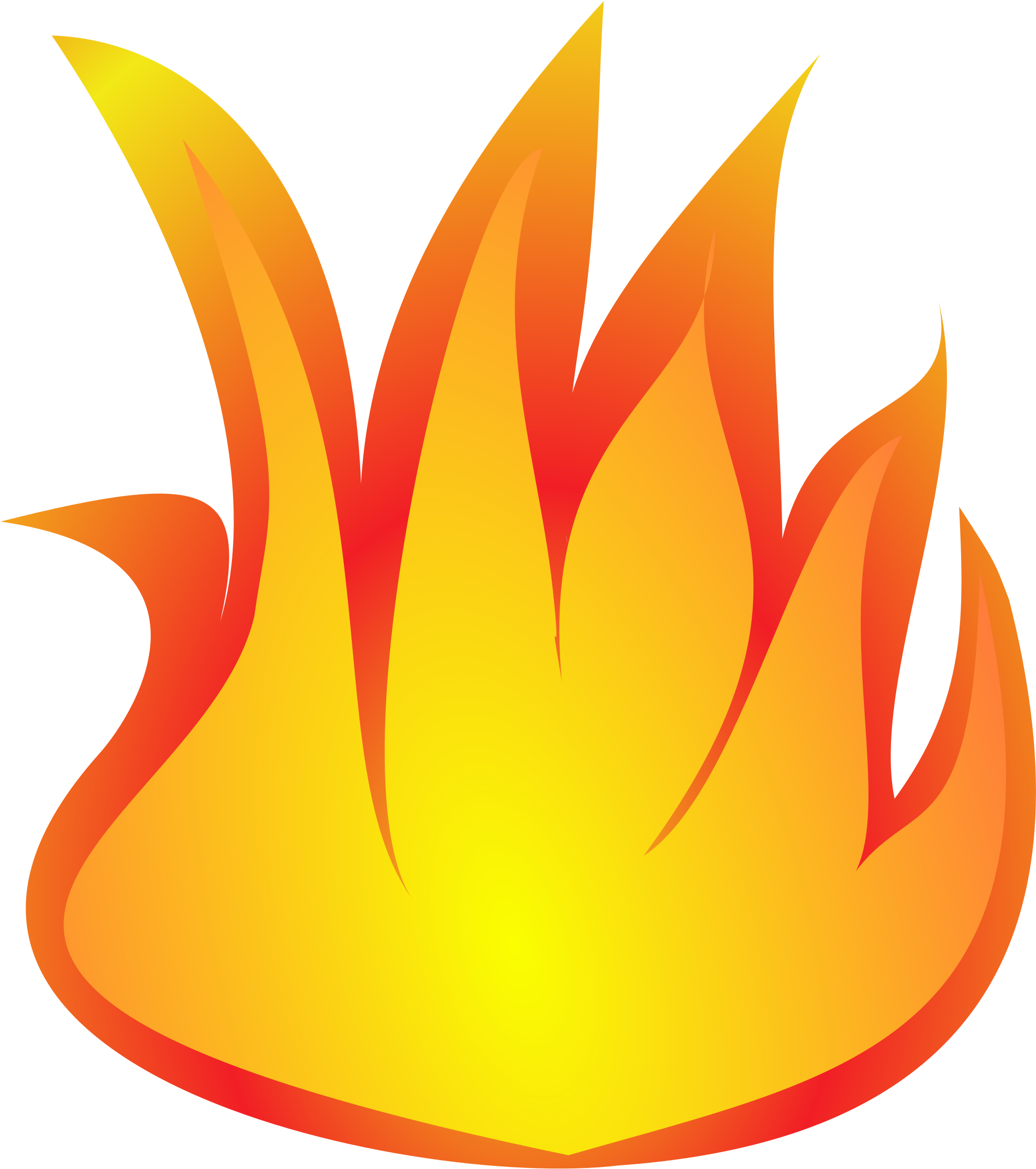 Flames Printable Pencil And In Color - Fire Clipart Pdf (2400x2400), Png Download