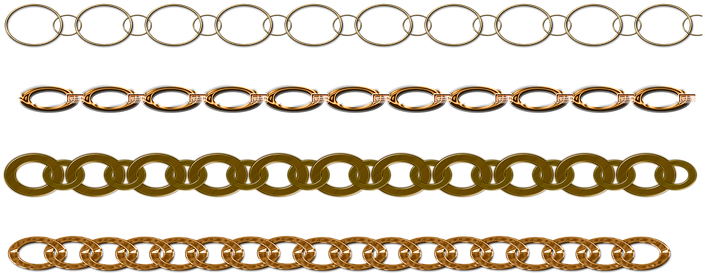 Chain Gift Jewel Metal Golden Elegance Cir - Metal (711x340), Png Download