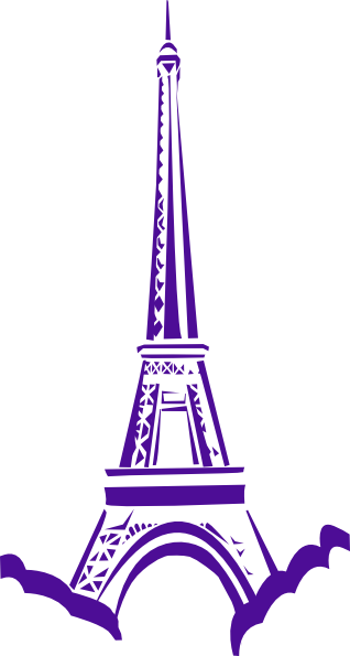 Pink Eiffel Tower Png Jpg Download - Eiffel Tower Clip Art (318x595), Png Download