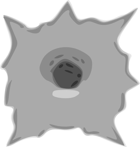 Bullet Hole Clip Art (576x605), Png Download