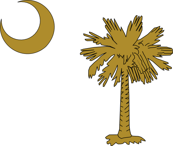 Gold Clipart Palm Tree - South Carolina Palmetto Tree (600x507), Png Download
