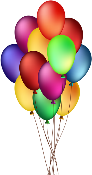 Chocolate Cake Clipart Balloon Png - Bunch Of Balloons Png (329x600), Png Download
