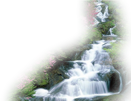 Waterfall Scenery, Water Tube, Disneybound, Landscape, - Waterfall With Flowers (560x420), Png Download