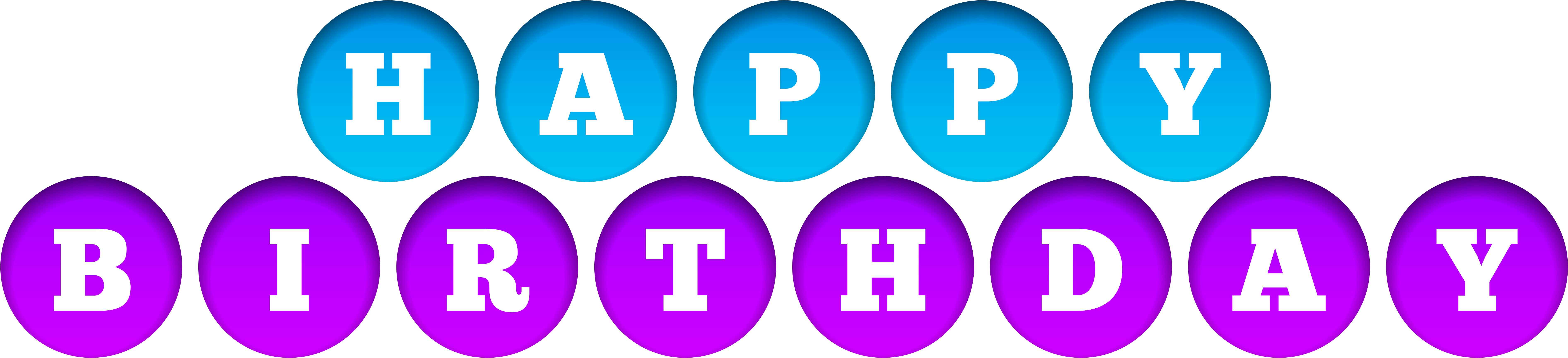 Purple And Transparent Png Clip Art Image - Blue Happy Birthday Image Png (8000x1829), Png Download