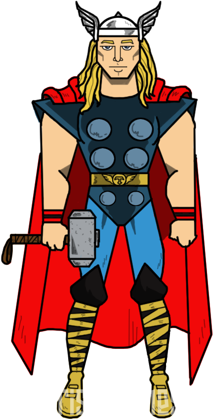 Superman Drawing Thor - Classic Thor Png (600x900), Png Download