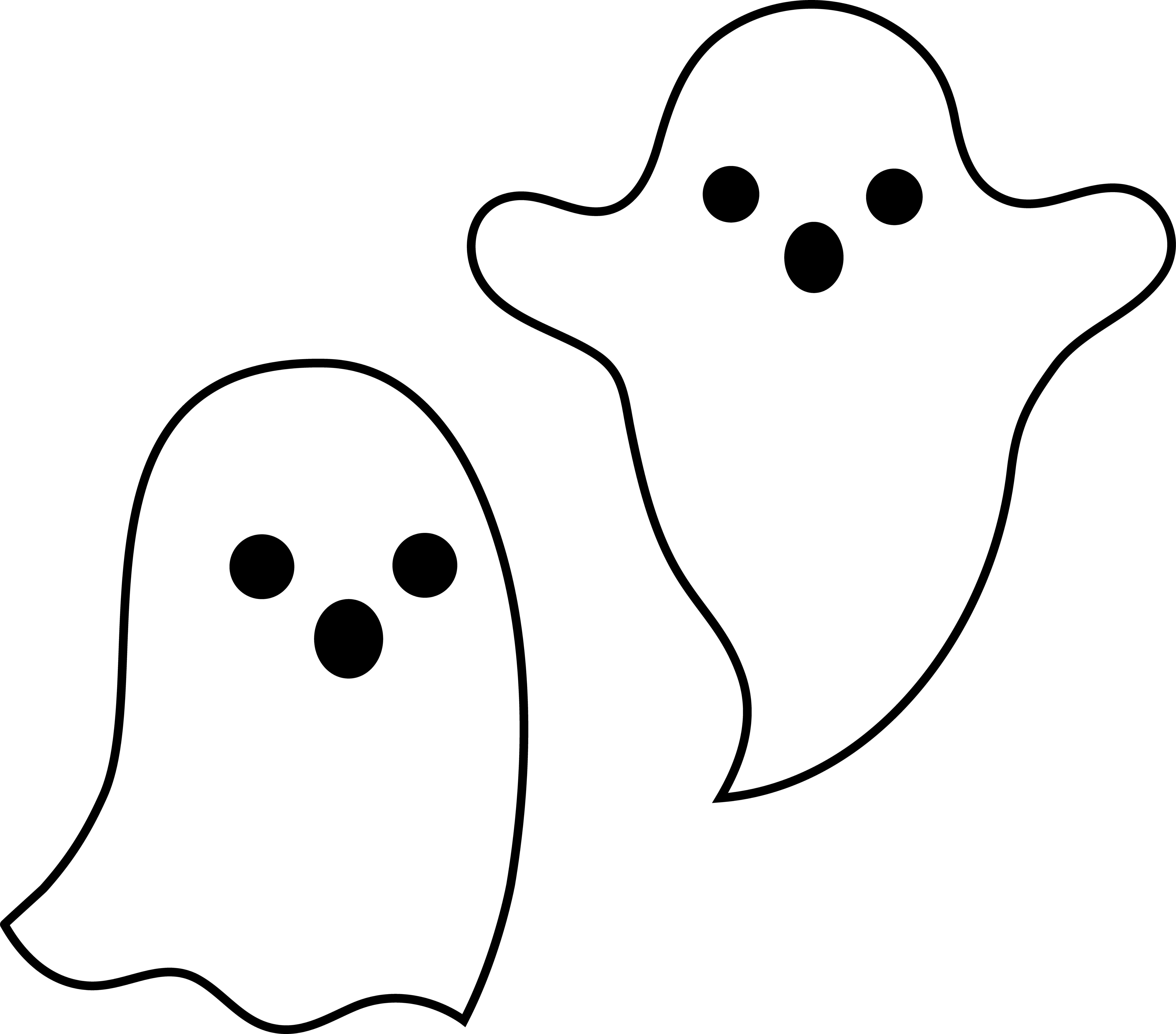 Ghost Clipart (6766x5949), Png Download