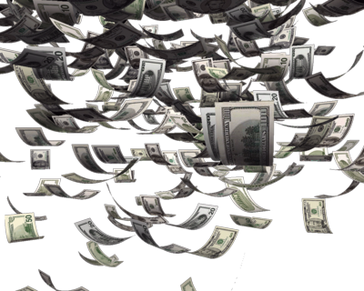 Falling Money Psd - Money Falling Gif Png (400x320), Png Download