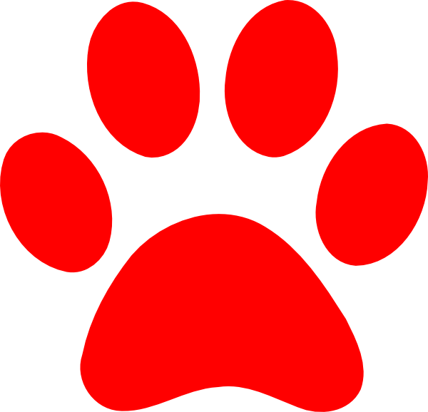 Image Red Print Hi Png Fanon Wiki - Red Dog Paw Print (600x578), Png Download