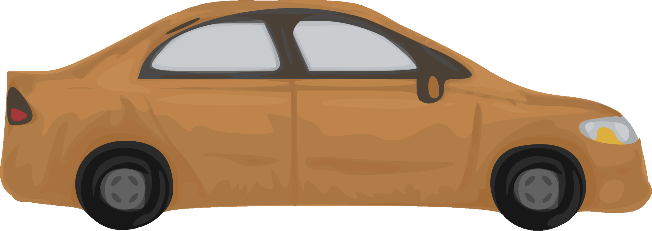 Car Drawing Pixel Art Line Art Computer Icons - Brown Car Clipart (2118x750), Png Download