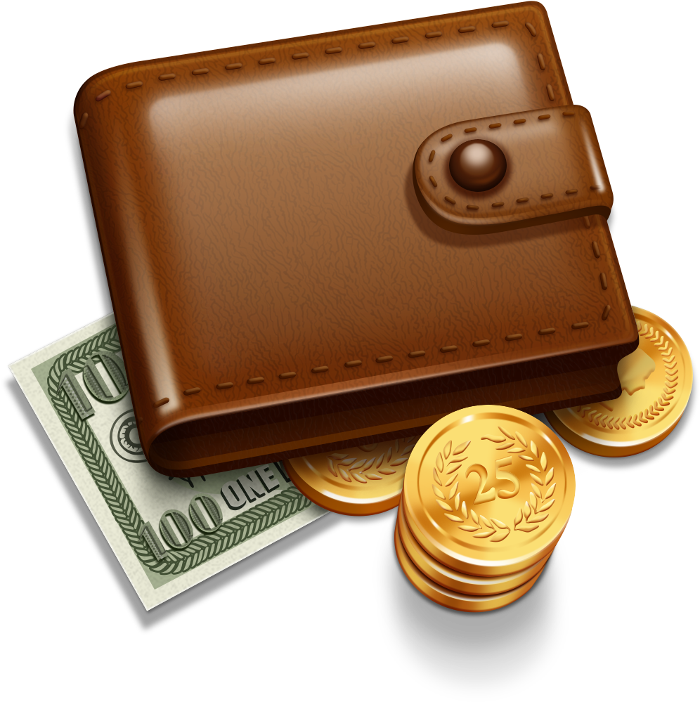 Purse Money Png Image - Wallet Clipart (1024x1024), Png Download
