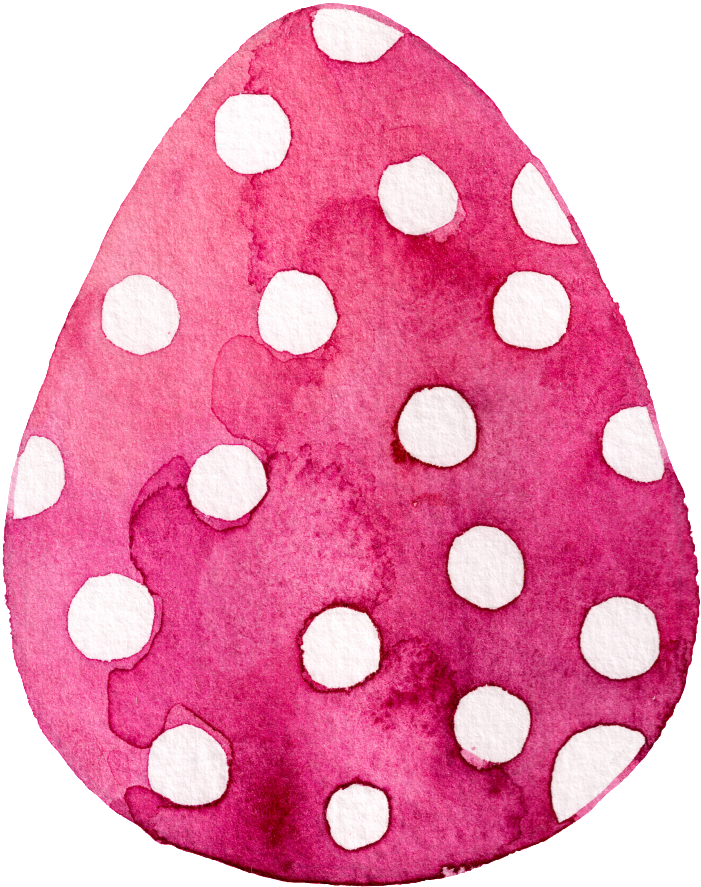 Rose Red Dot Egg-shaped Watercolor Cartoon Transparent - Clip Art (1024x1024), Png Download