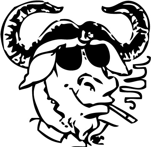 Gnu Smoke - Smoking Gnu (527x503), Png Download