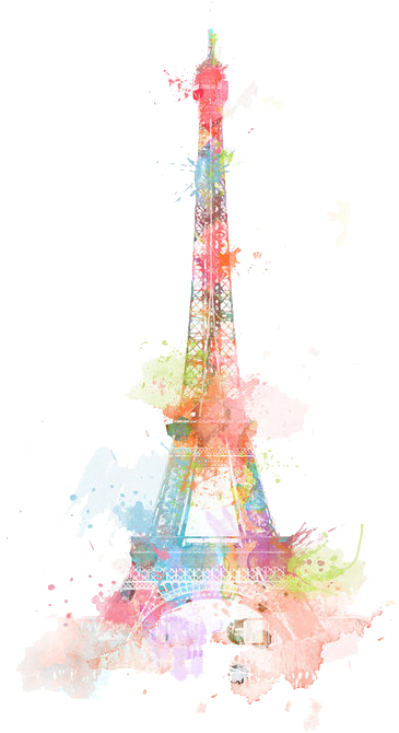 Panda Vaidosa - Cute Eiffel Tower Drawing (422x700), Png Download