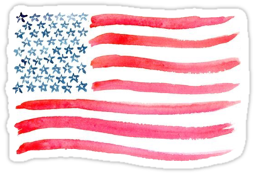 American Flag Watercolor By Missgrumpypants - Lilly Pulitzer 9 11 (375x360), Png Download