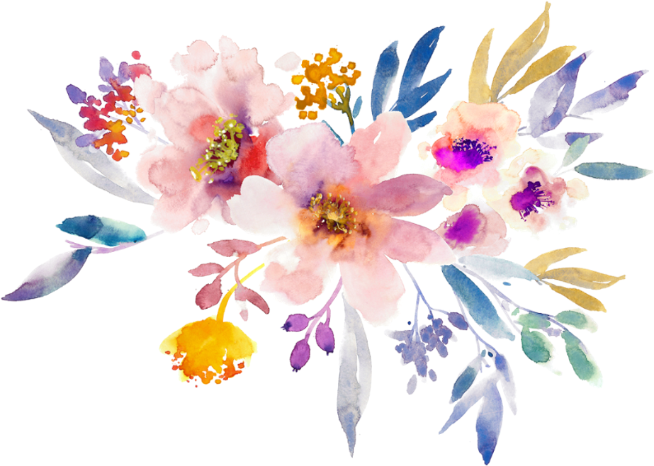 Bloom Frame Flower Border Flowers White Bouquet Multipl - Watercolor Flowers Border Transparent (1024x1024), Png Download
