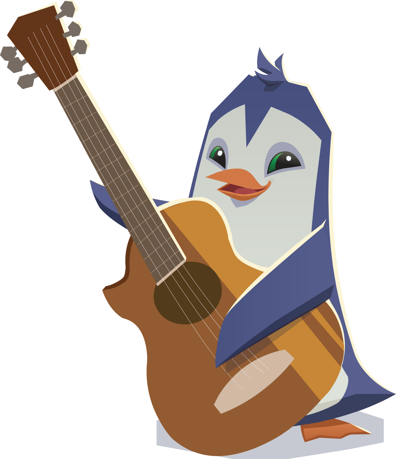 Penguin Guitar - Animal Jam Penguin Png (1646x1908), Png Download