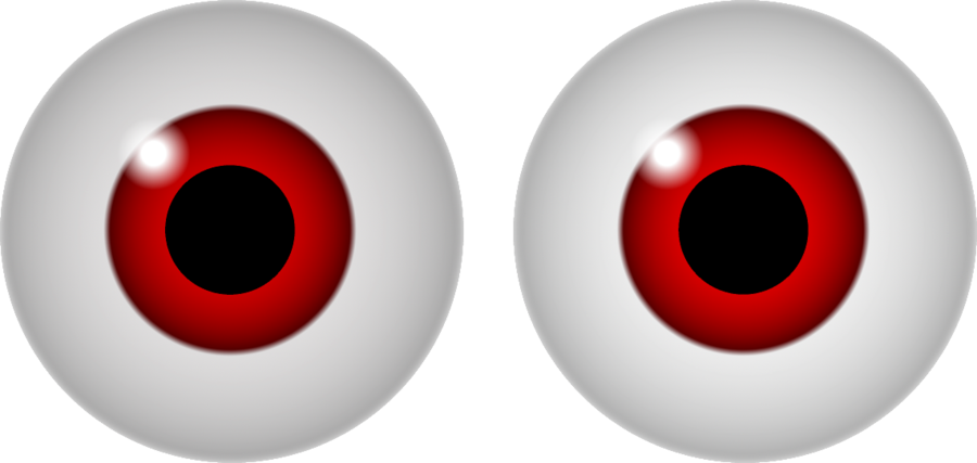 Creepy Eyes Png Picture Freeuse Library - Red Eyes Clipart Png (900x427), Png Download
