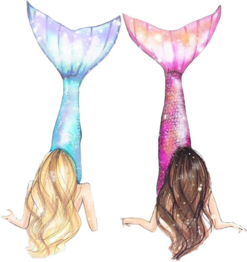 Marmaid Marmaid💦 Women Girl Water - Dibujos De Mejores Amigas (1024x1024), Png Download