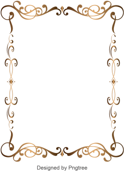 Gold Retro Decorative Border, Flower Shape, Flower - Royal Border Designs Png (360x360), Png Download