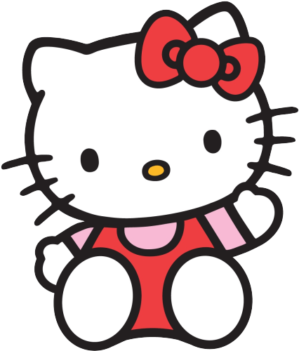 Hello Kitty Waving - Hello Kitty Png (500x590), Png Download