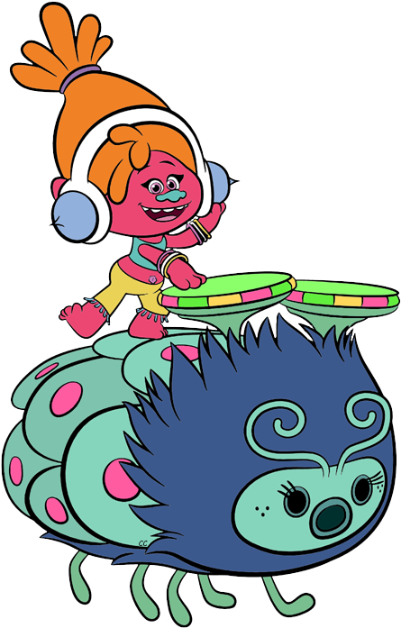 Image Result For Dreamworks Trolls Clipart Dj Suki - Trolls Dj Suki And Poppy (451x705), Png Download