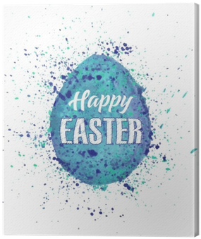 Watercolor Set Of Hand Drawn Colored Easter Egg Isolated - Wesołych Świąt Wielkanocnych Niebieski (400x400), Png Download