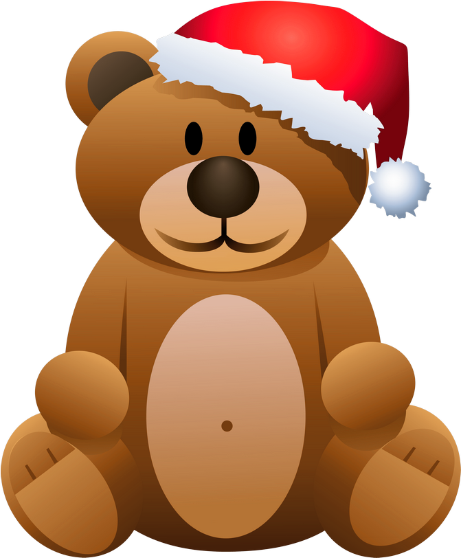 Vector Bear Christmas - Christmas Clip Art Bear (694x851), Png Download